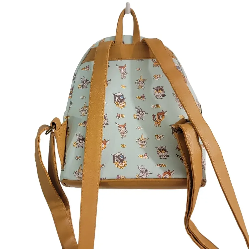 Loungefly Disney Bambi Chibi Friends Mini Backpack Mint Faux Leather
